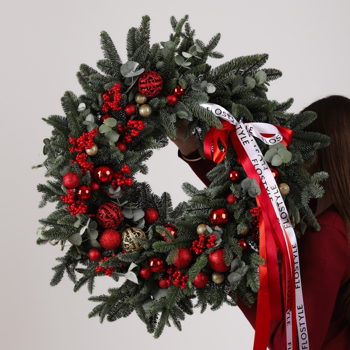 Новогодний венок из датской ели 